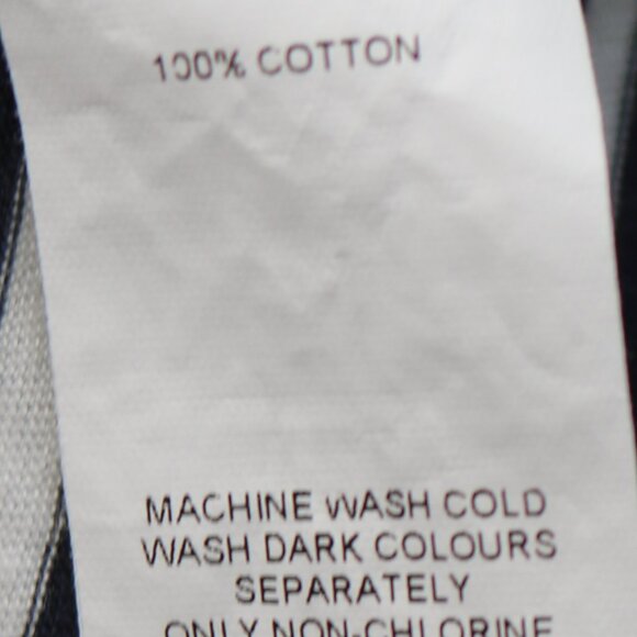 Joe Fresh Blue White Stripe Scoop Neck w Keyhole & Tie Short Sleeve Knit Tee MED - Picture 7 of 7